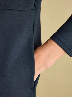 Online Joules Tallie Long Sleeve Jersey Ponte Dress Navy