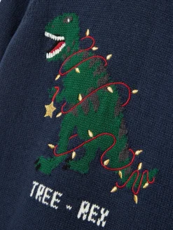 New Joules The Cracking Knit Navy Blue Festive Knitted Jumper NavyBlue