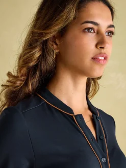 Clearance Joules Thea Ponte Long Sleeve Dress Navy