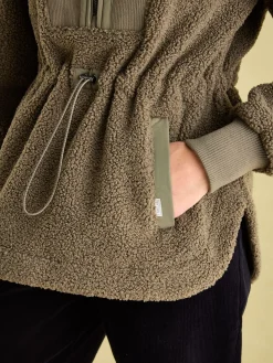 Best Joules Thurleston Khaki Green Borg Fleece KhakiGreen