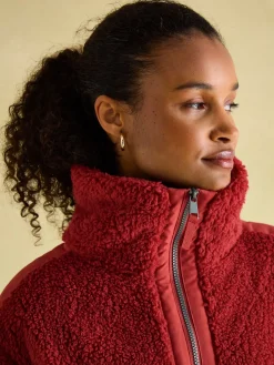 Joules Tilly Quarter Zip Fleece Pink