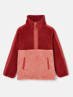 Joules Tilly Quarter Zip Fleece Pink