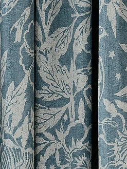 Online Joules Twilight Ditsy Set of 2 Duck Egg Blackout Pencil Pleat Curtains DuckEgg