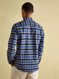 Hot Joules Welford Cotton Check Shirt Blue