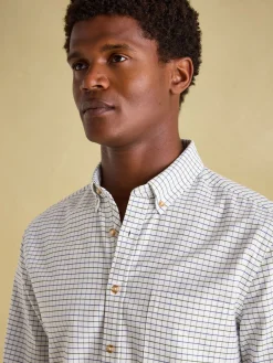 Discount Joules Welford Cotton Check Shirt Green