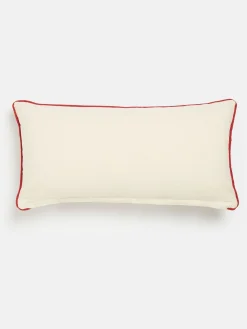 Outlet Joules Paisley 100% Cotton Cushion White