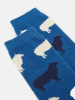 Hot Joules Women's Amble Icon Socks (size 4-8) Blue