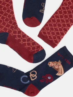 Discount Joules Women's Everyday 2 Pack Socks (size 4-8) Burgundy