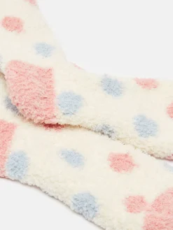 Outlet Joules Women's Fluffy Socks (size 4-8) Cream