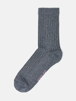 Hot Joules Women's Freya Glitter Socks Navy