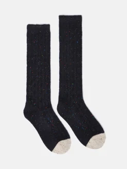 Online Joules Women's Rambler Cable Knit Boot Socks (size 4-8) Navy