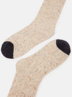 New Joules Women's Rambler Cable Knit Boot Socks (size 4-8) Oatmeal