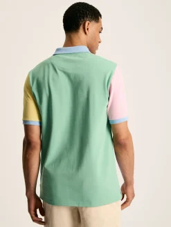 Hot Joules Woody Colourblock Polo Shirt Blue