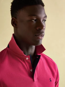 Outlet Joules Woody Bright Pink Regular Fit Cotton Pique Polo Shirt BrightPink