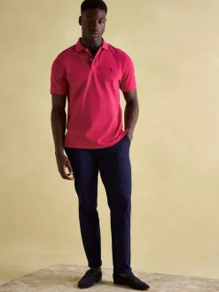Outlet Joules Woody Bright Pink Regular Fit Cotton Pique Polo Shirt BrightPink