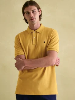 New Joules Woody Bright Yellow Regular Fit Cotton Pique Polo Shirt BrightYellow
