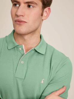 New Joules Woody Light Green Regular Fit Cotton Pique Polo Shirt LightGreen