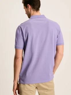 New Joules Woody Regular Fit Cotton Pique Polo Shirt Purple