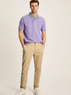 New Joules Woody Regular Fit Cotton Pique Polo Shirt Purple
